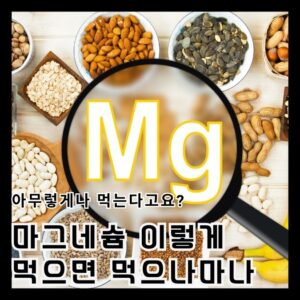 1 3 마그네슘 이렇게 먹으면 먹으나 마나